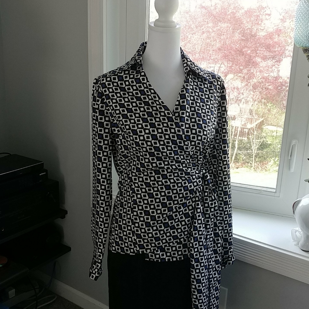 Ann taylor wrap blouse